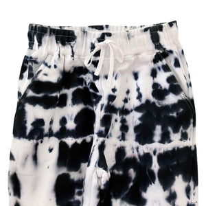 Shibori Black Tie Dye Sweatpants With Pockets, New Vintage Sweats