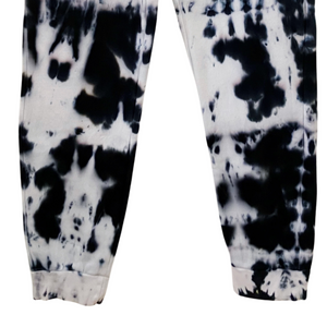Shibori Black Tie Dye Sweatpants With Pockets, New Vintage Sweats