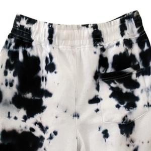 Shibori Black Tie Dye Sweatpants With Pockets, New Vintage Sweats