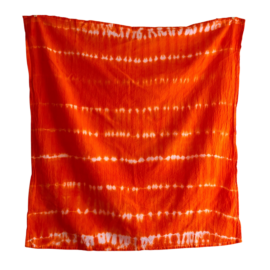 XL Orange Tie Dye Tea Towel