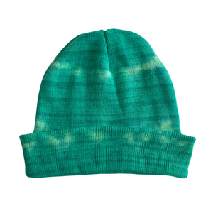 Green Tie Dye Beanie Hat