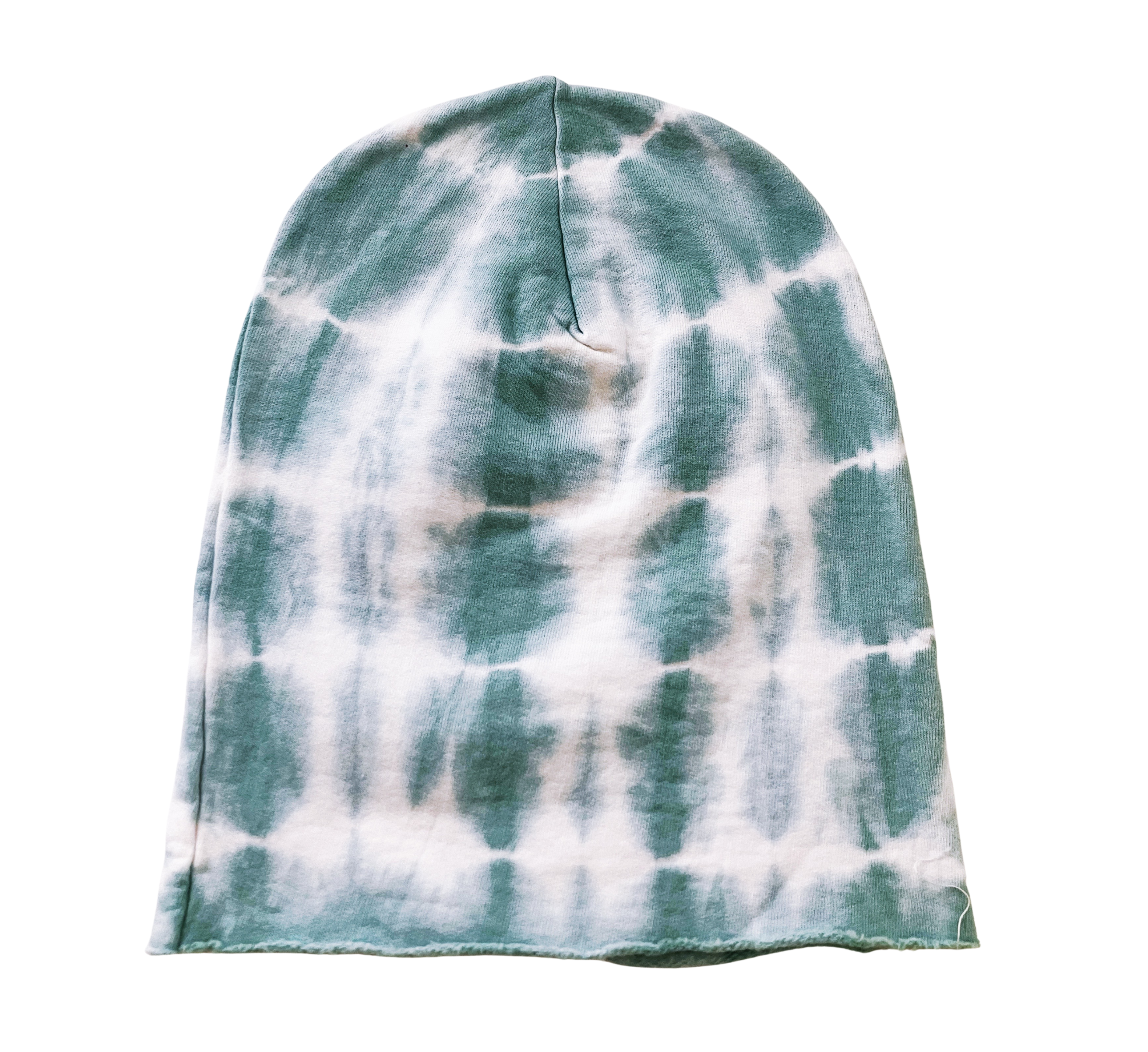 Mint Green Tie Dye Beanie, New Vintage Shibori Fleece Tie Dye Beanie Hat (Youth)