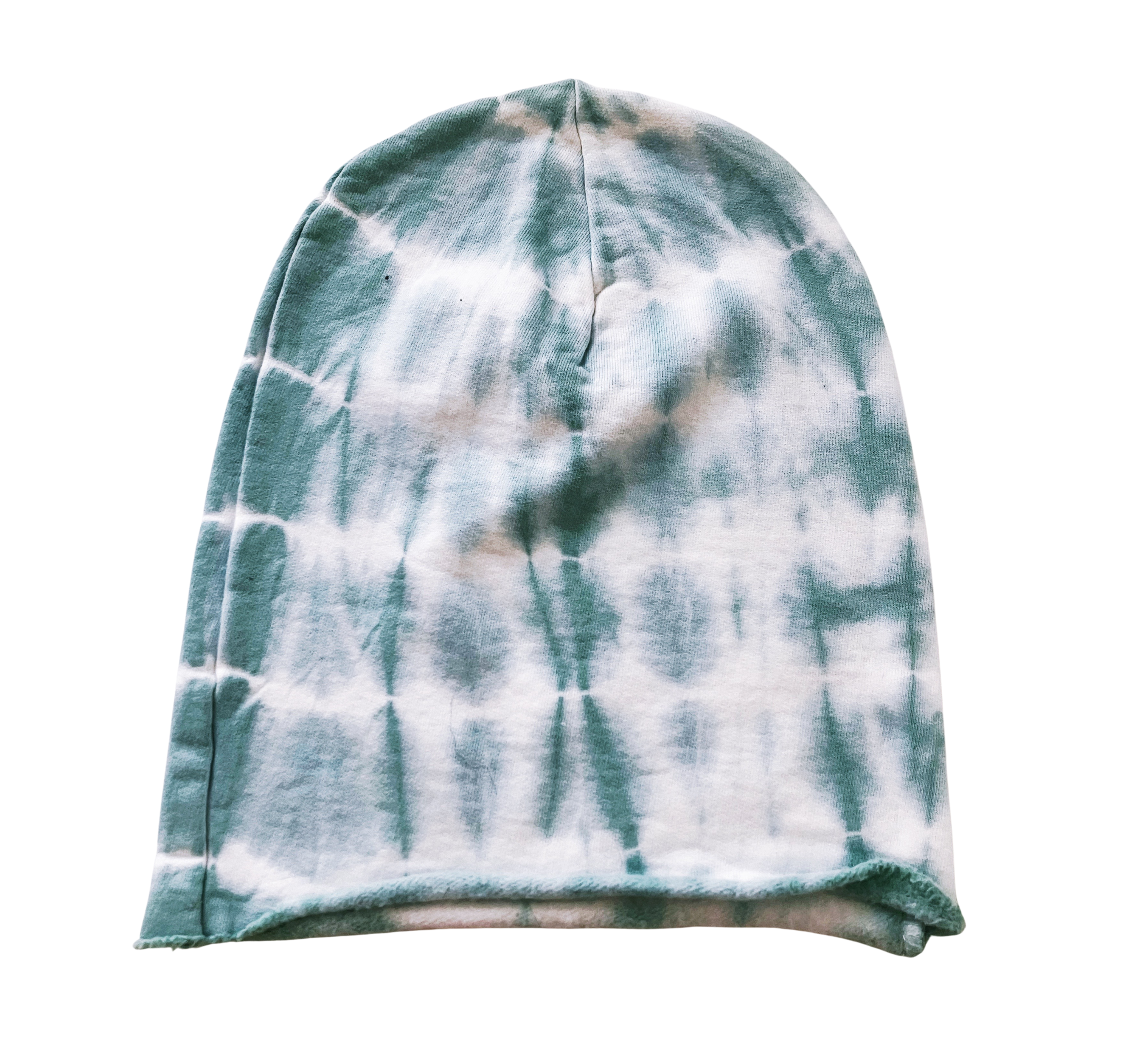 Mint Green Tie Dye Beanie, New Vintage Shibori Fleece Tie Dye Beanie Hat (Youth)