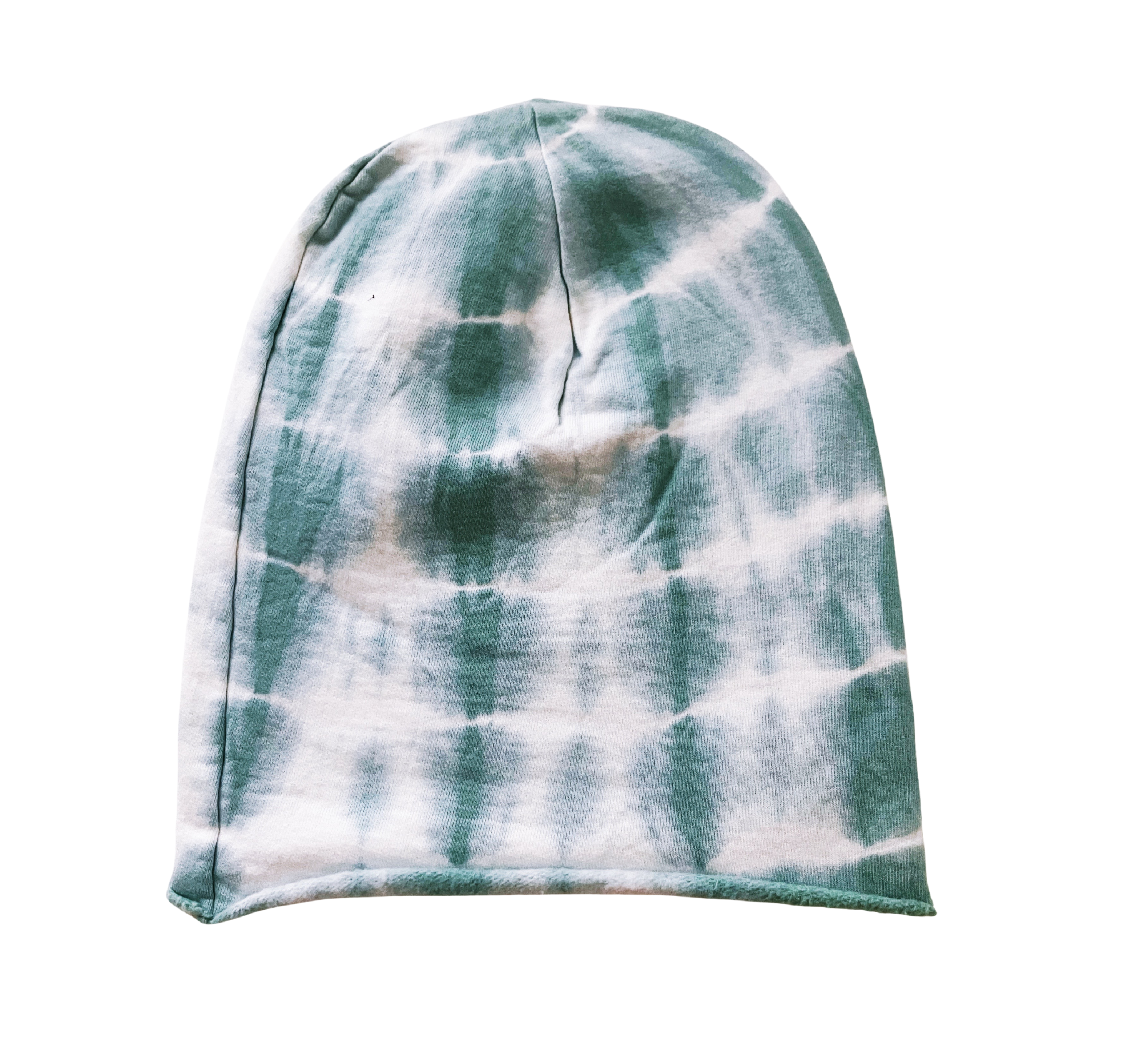 Mint Green Tie Dye Beanie, New Vintage Shibori Fleece Tie Dye Beanie Hat (Youth)