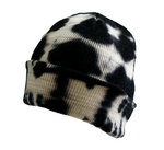 Shibori Black Tie Dye Beanie Skeleton