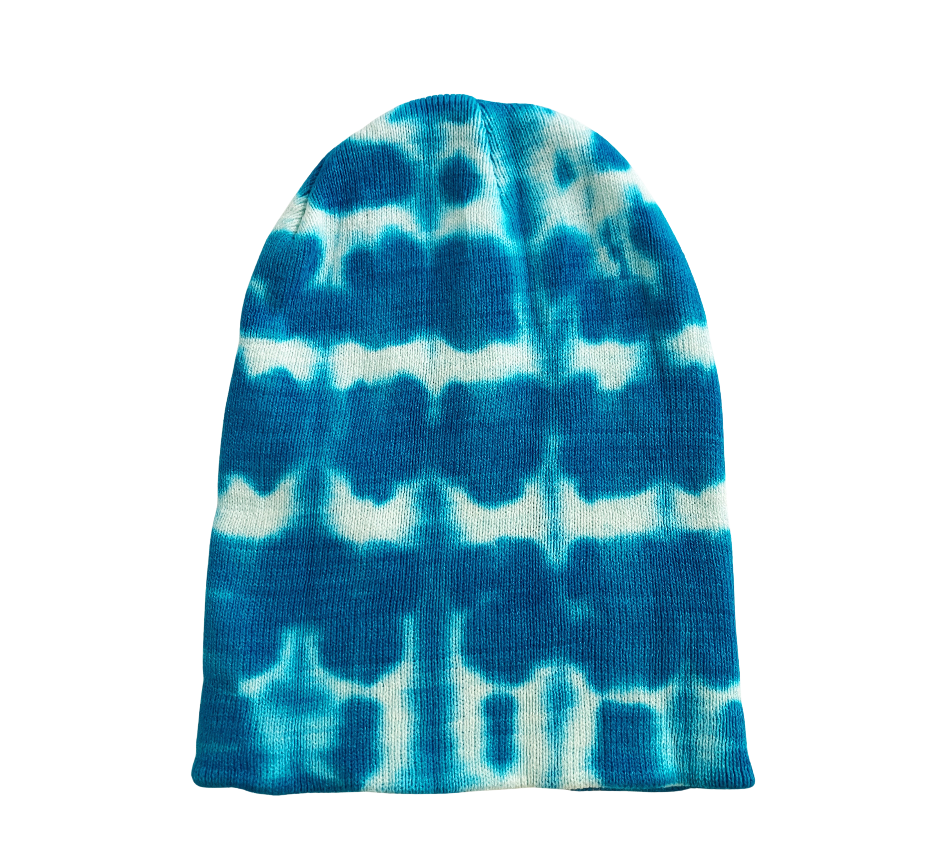 Shibori Tie Dye Beanie Hat Turquoise