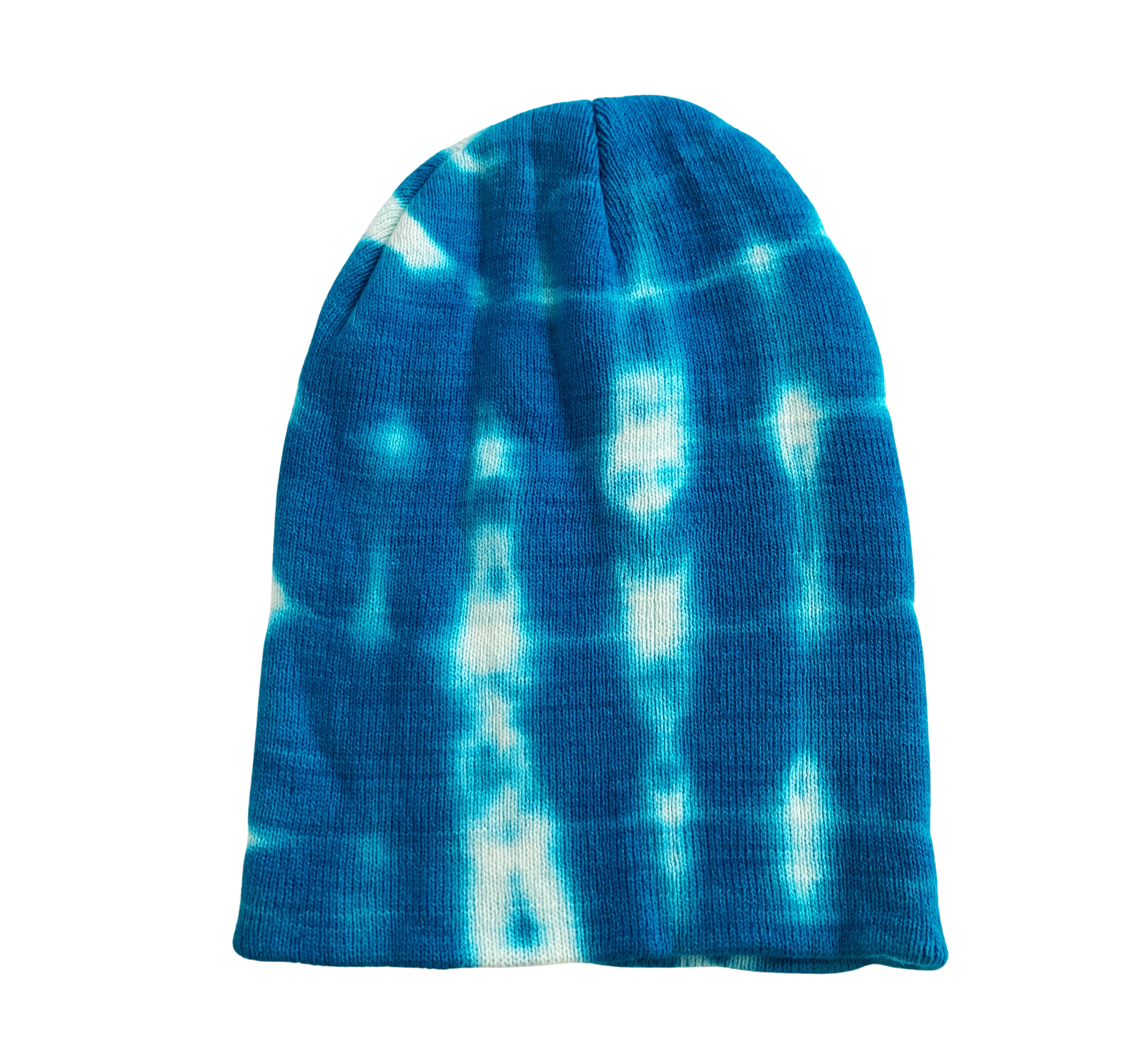 Shibori Tie Dye Beanie Hat Turquoise