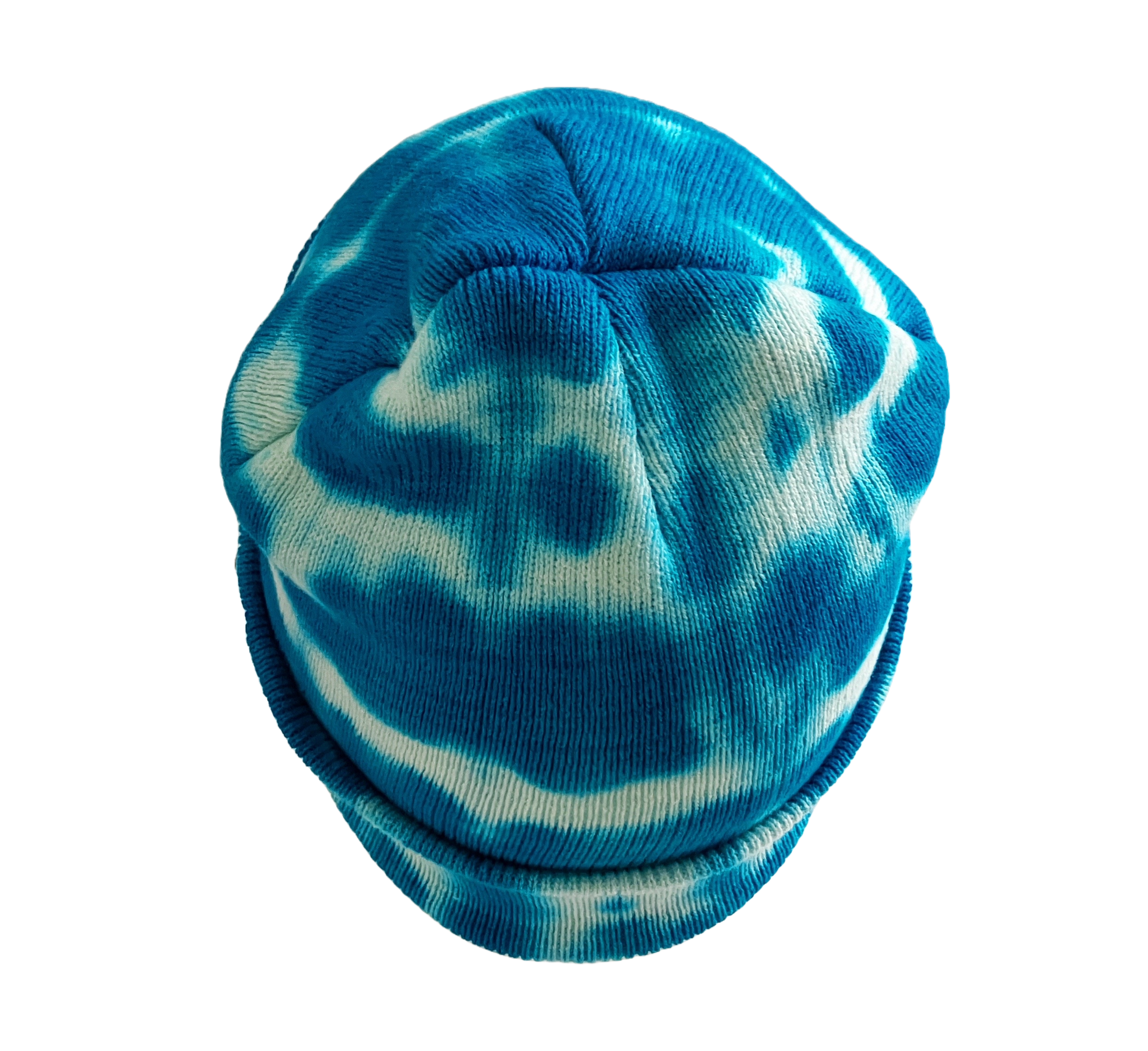 Shibori Tie Dye Beanie Hat Turquoise