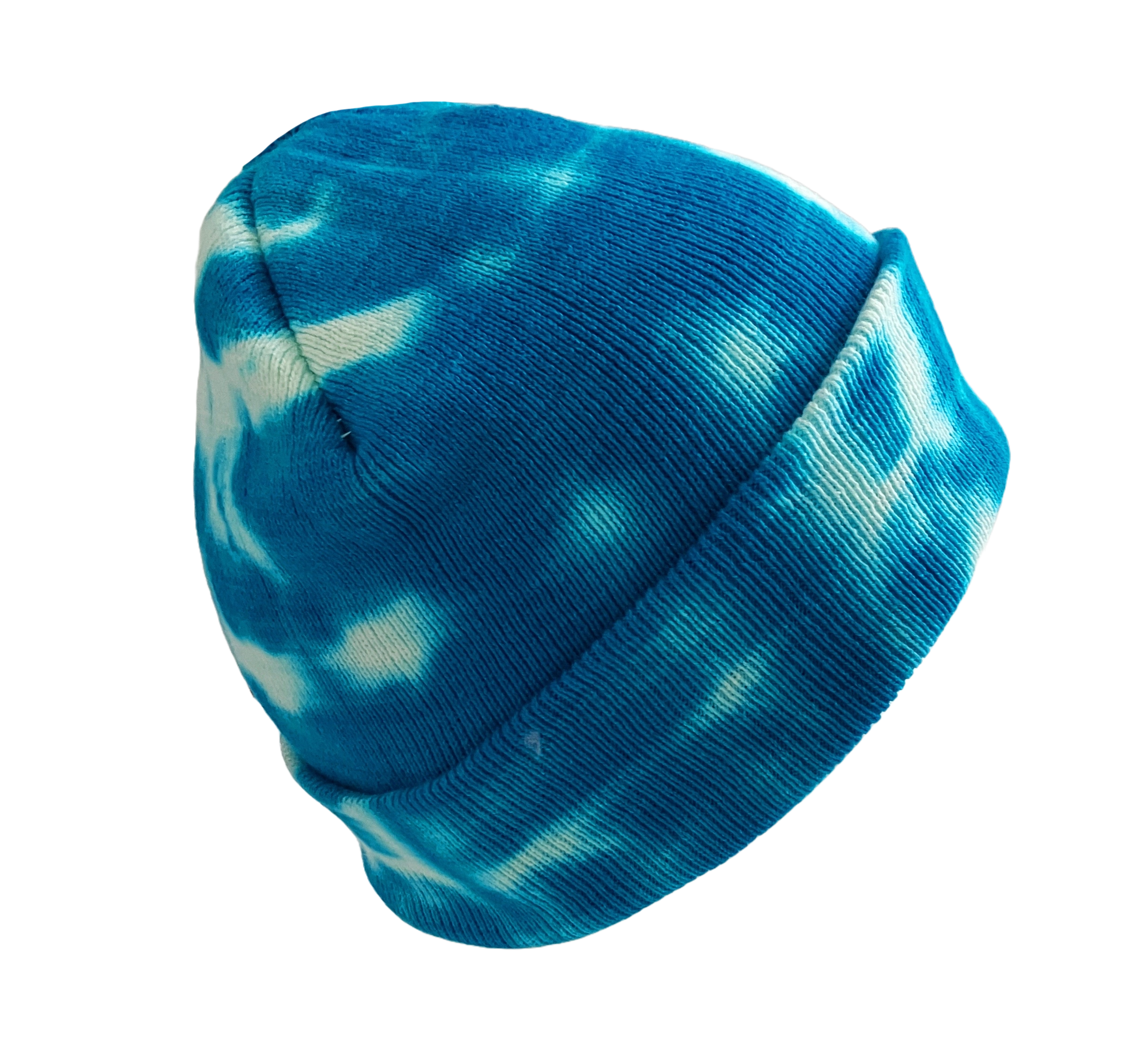 Shibori Tie Dye Beanie Hat Turquoise