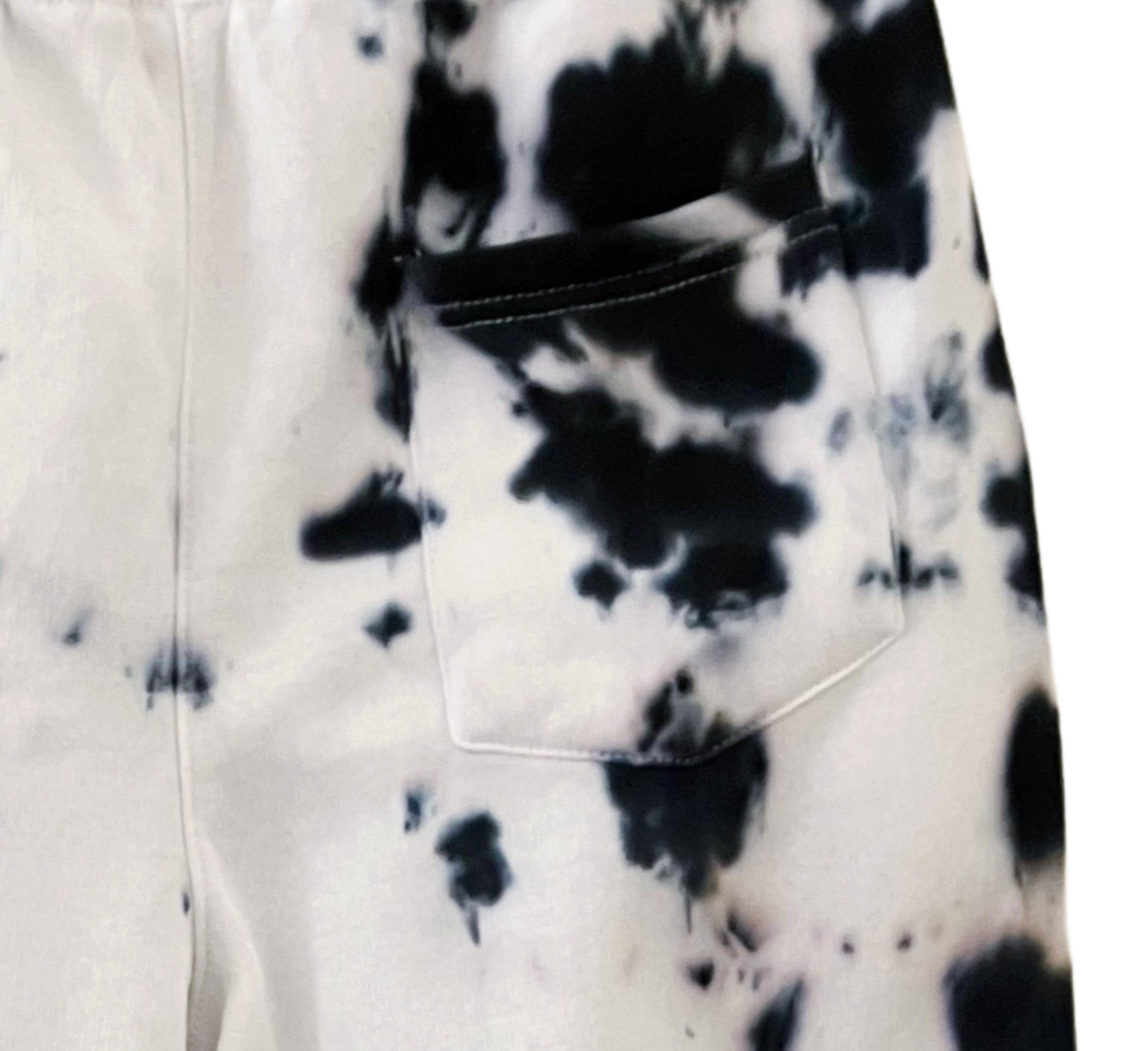 Shibori Black Tie Dye Sweatpants With Pockets, New Vintage Sweats