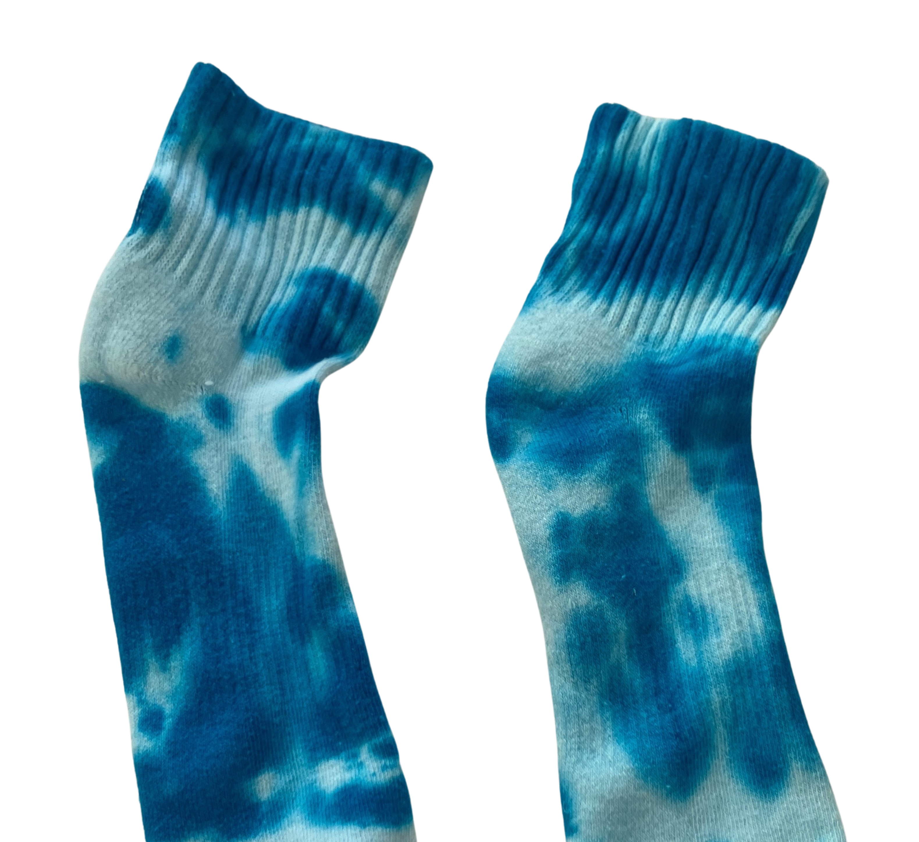 Women's Shibori Tie Dye Ankle Socks, Turquoise