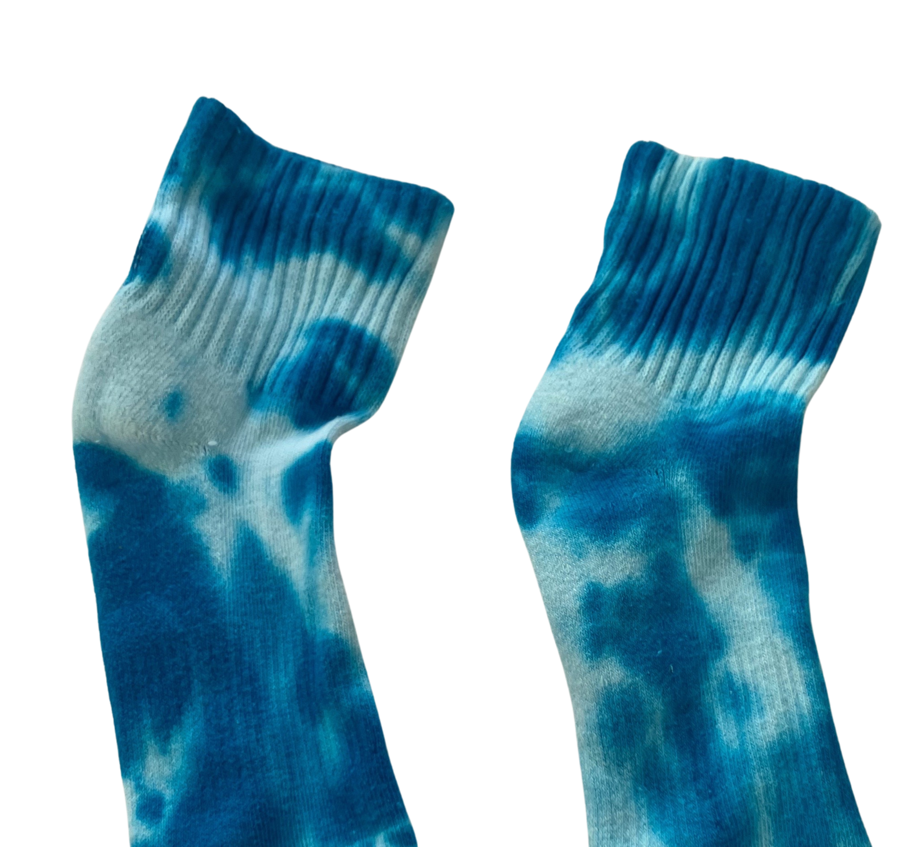 Women's Shibori Tie Dye Ankle Socks, Turquoise