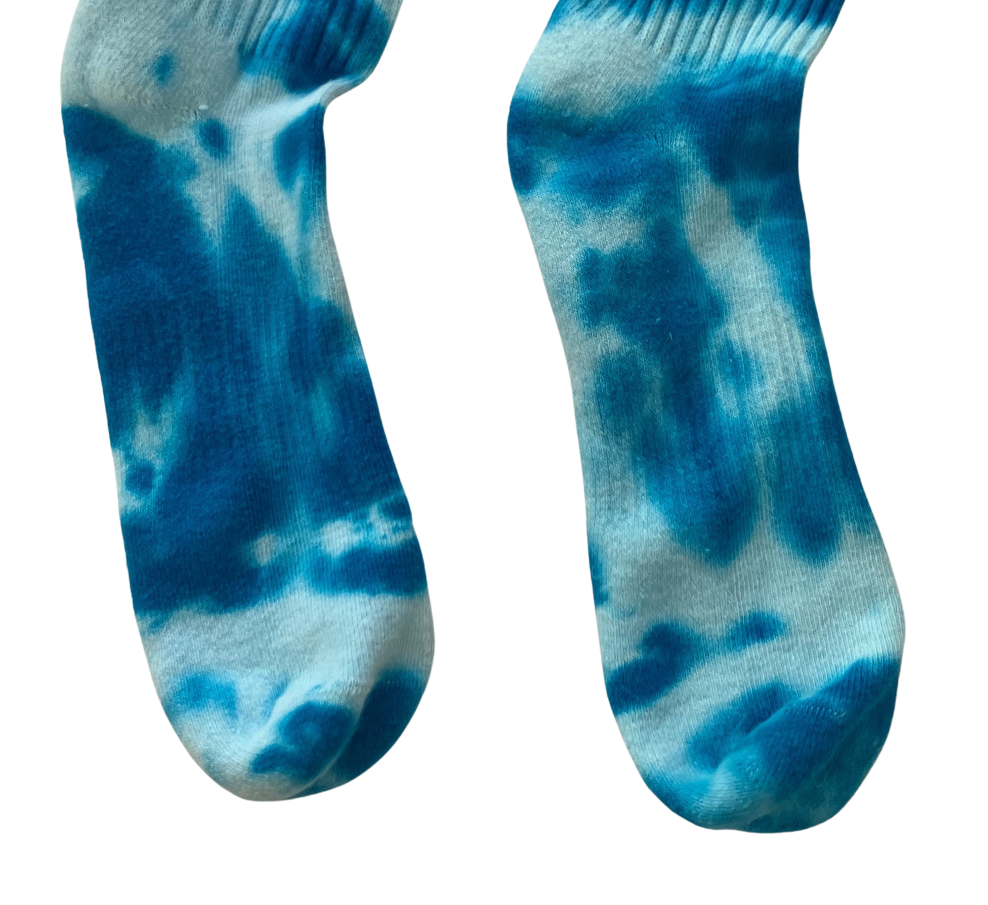 Women's Shibori Tie Dye Ankle Socks, Turquoise