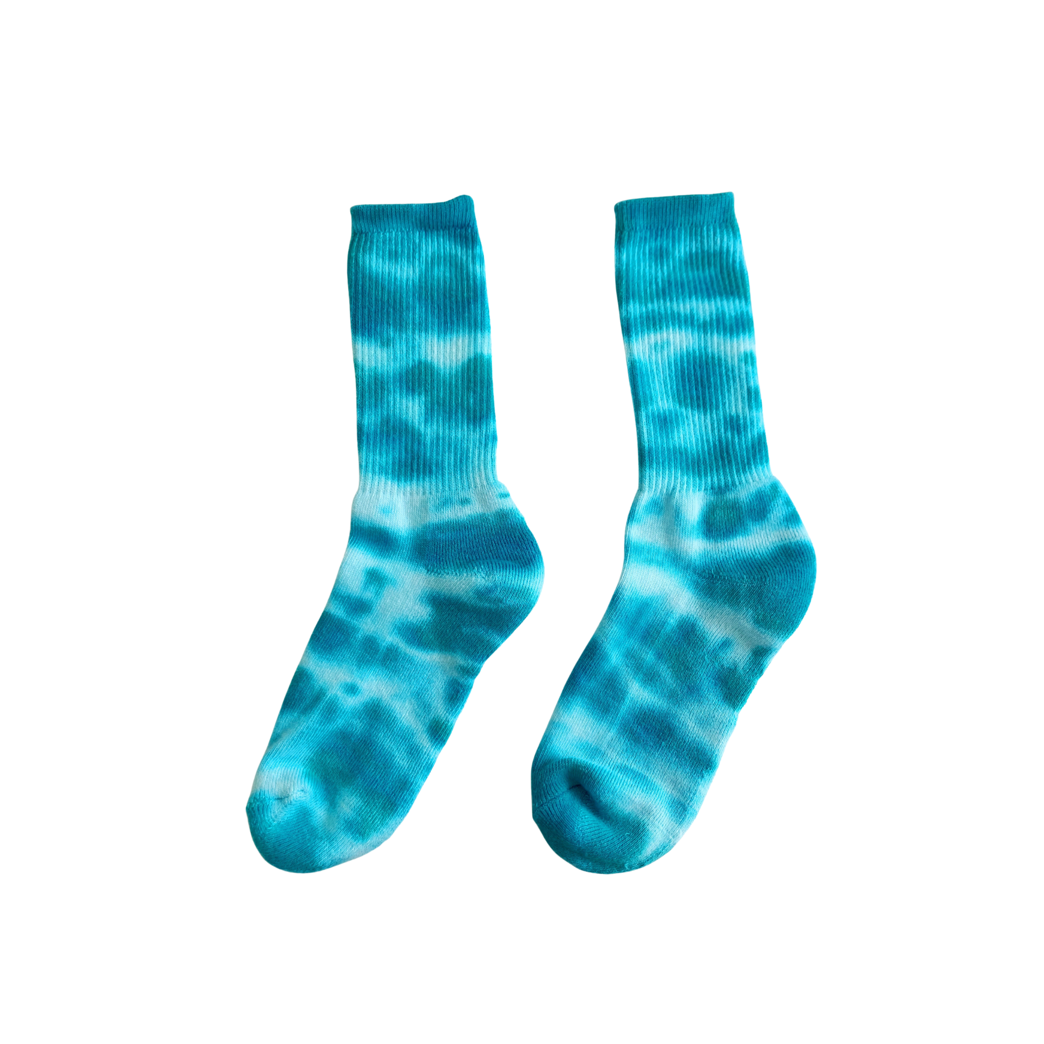Turquoise Tie Dye Crew Socks