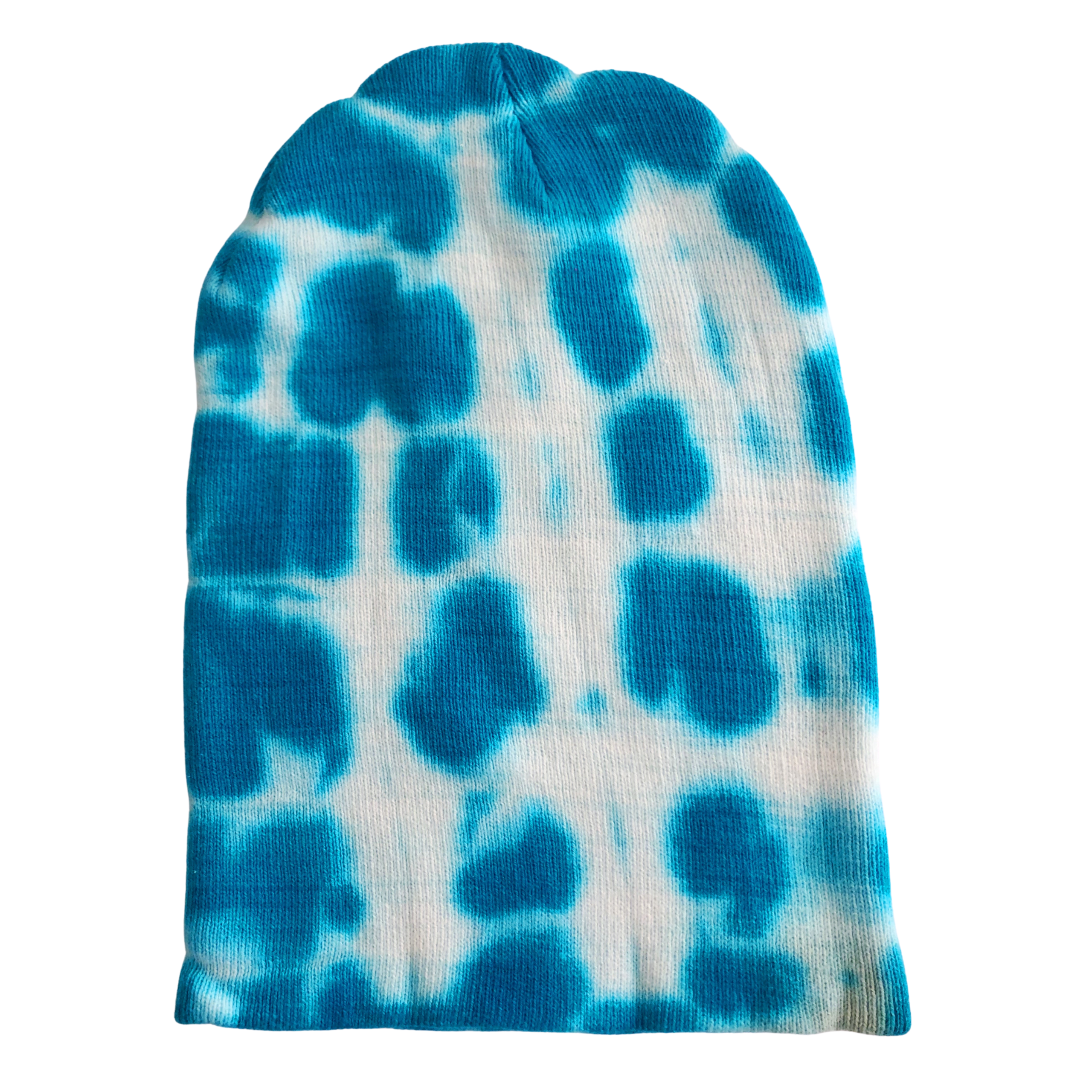 Unisex Adult Turquoise Tie Dye Beanie Hat