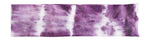 women boho purple tie dye headband on white background