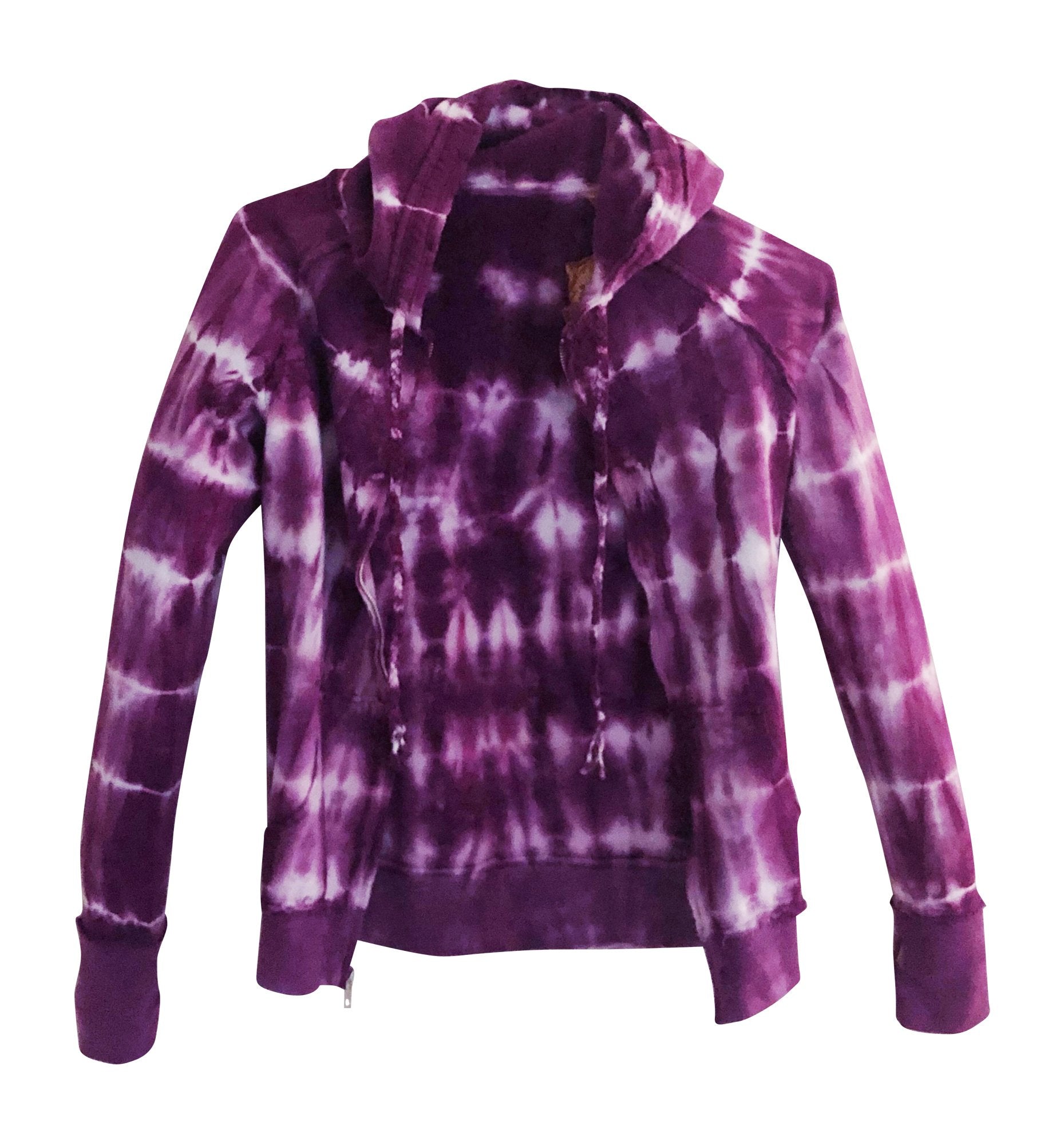 petite womens burgundy tie dye hoodie boho clothes