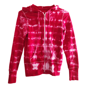 Women's Fuchsia Pink Tie Dye Hoodie