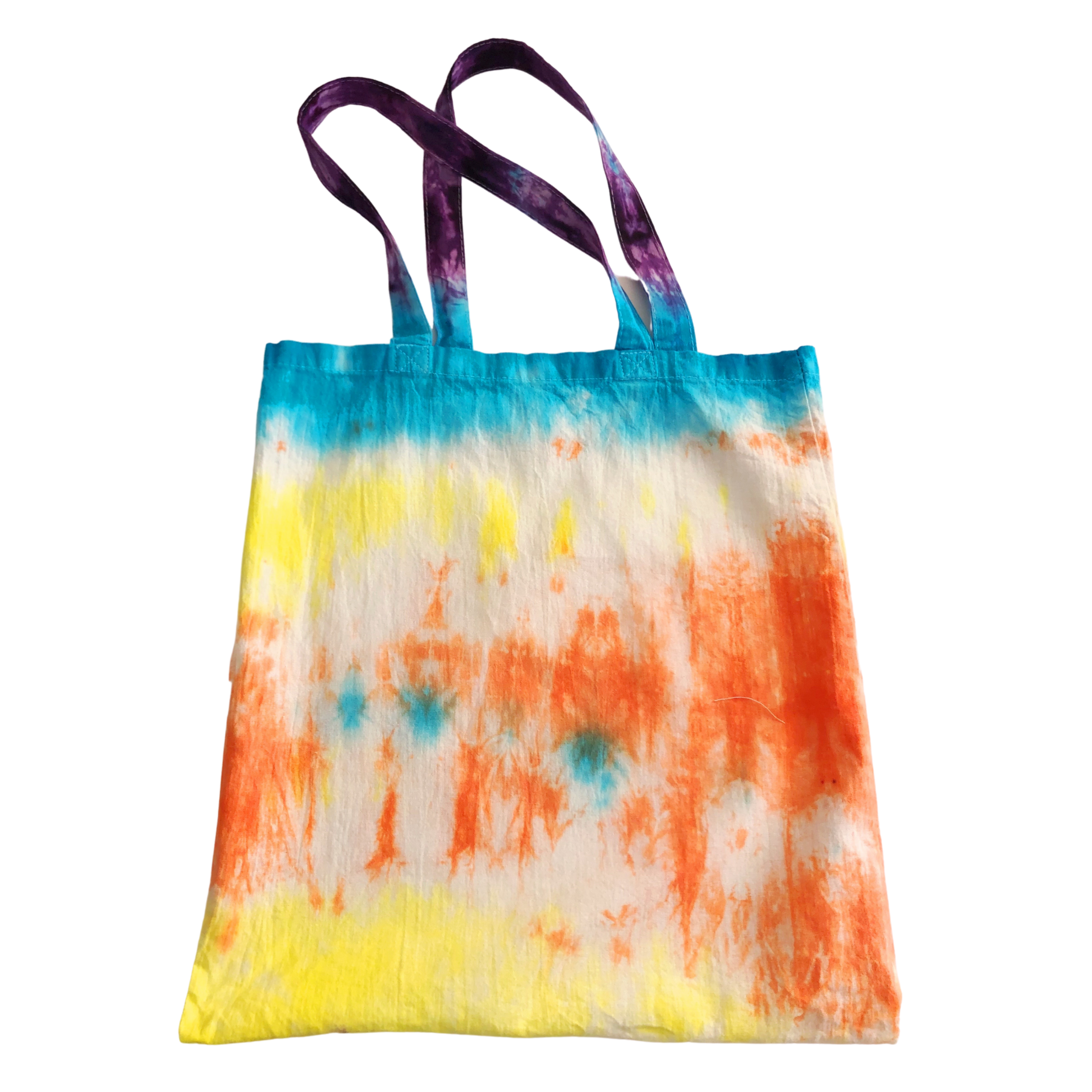 Orange Tie Dye Reusable Cotton Shopping Tote Bag – Clementine Surfwear