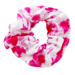 Shibori Pink Tie Dye Scrunchie, Ponytail Holder