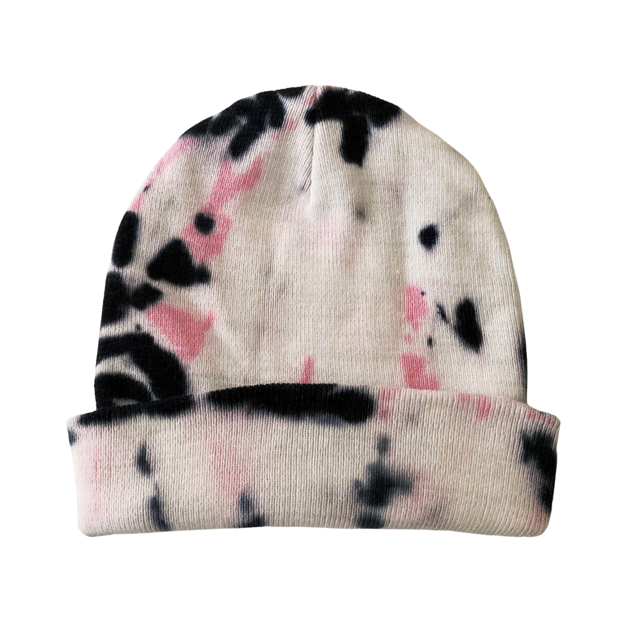 Shibori Pink Tie Dye Beanie Hat