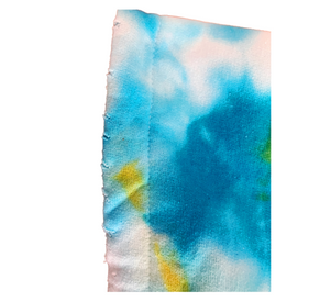 Shibori Tie Dye Pullover with Raw Edge Hem Details