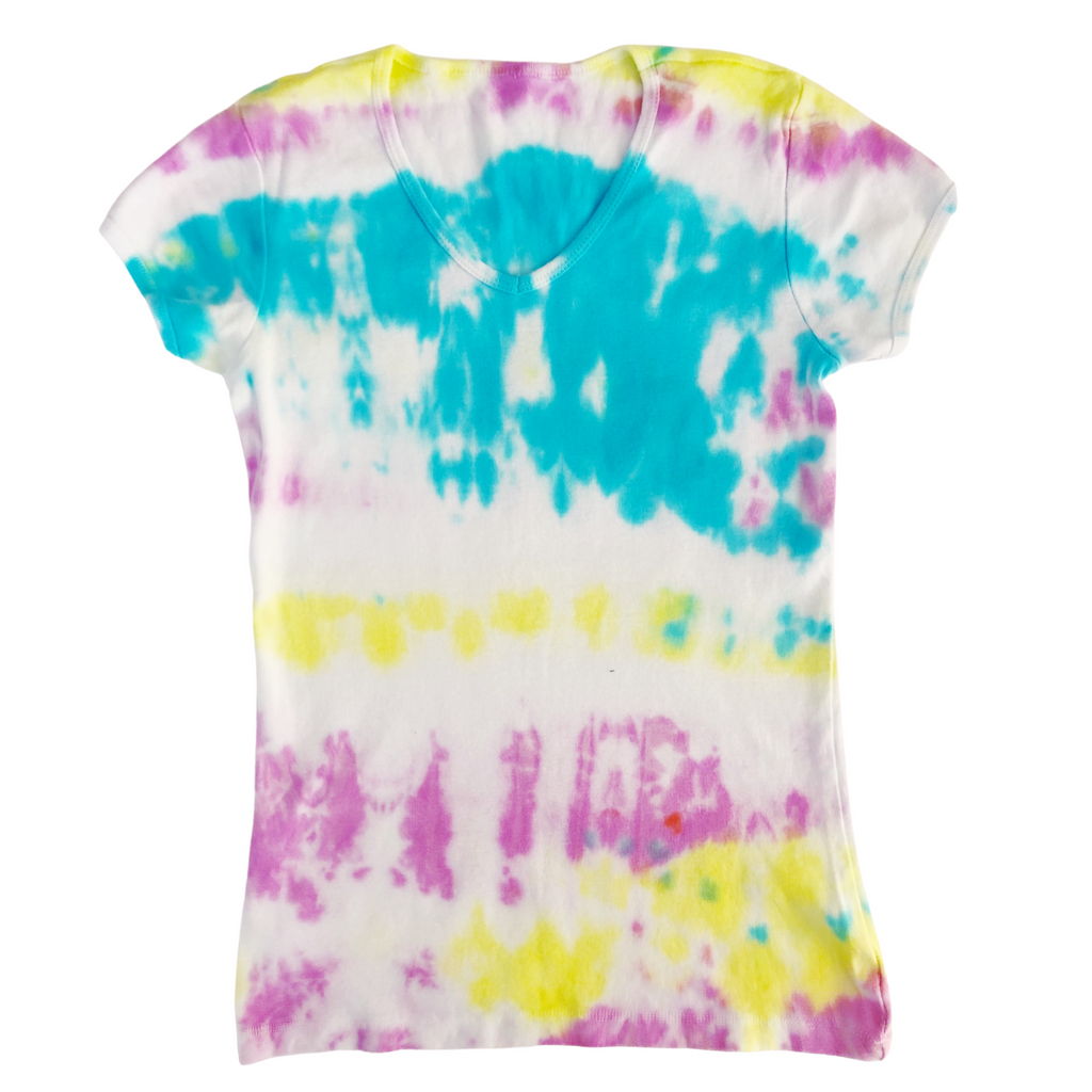 Women's V Neck Tie Dye T Shirt