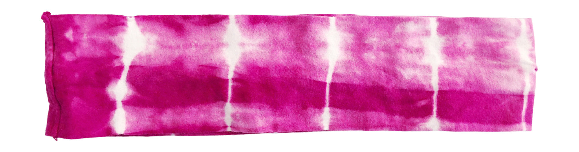 women boho hot pink tie dye headband on white background