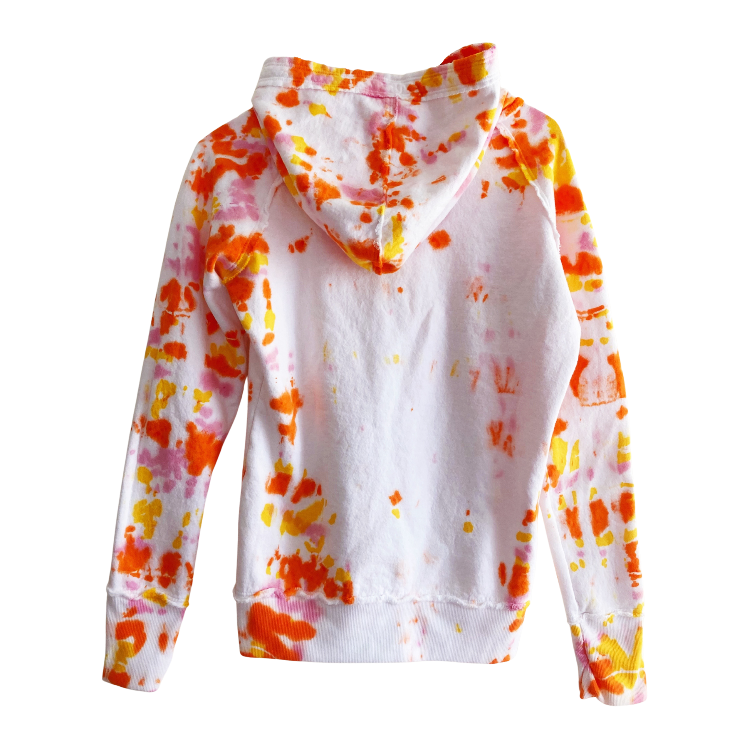 Pink orange tie dye discount sweatshirt